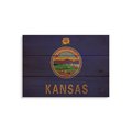 Wile E. Wood 15 x 11 in. Kansas State Flag Wood Art FLKS-1511